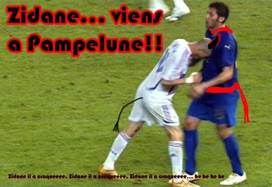 Zidane craque a la final