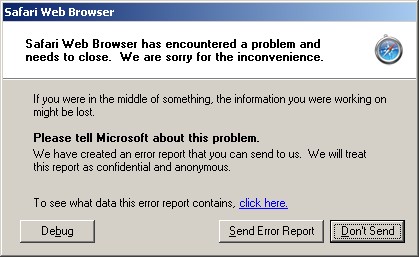 safari error